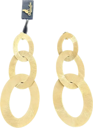 Federica Rossi earrings in gold laminate bronze plate with 3 oval fr.or.01