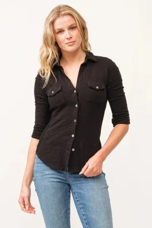 Fedora Button Down Shirt - Black