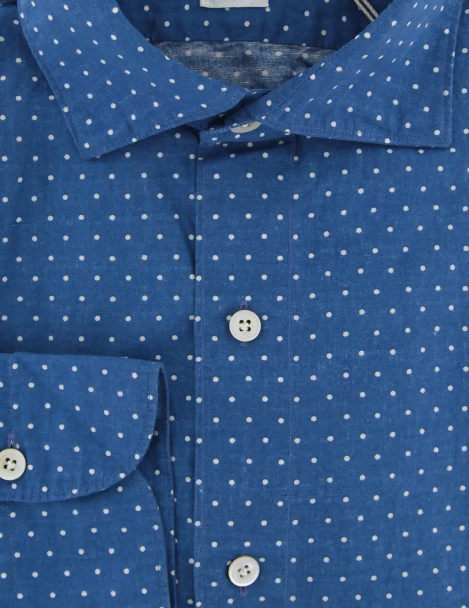 Finamore Napoli Blue Shirt - Extra Slim