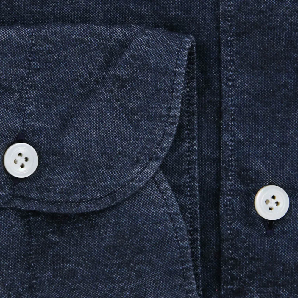 Finamore Napoli Dark Blue Shirt - Extra Slim - XS US / XS EU