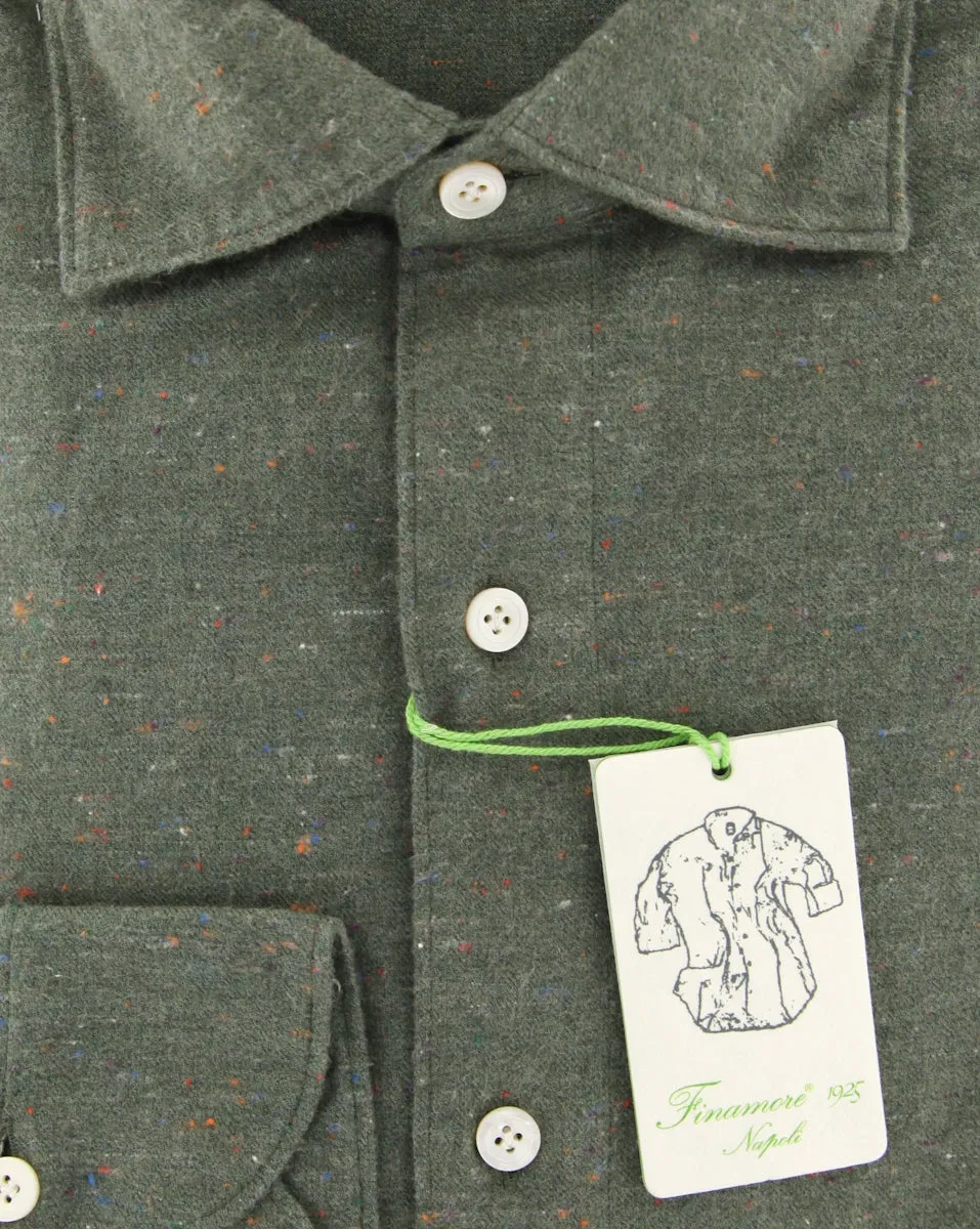 Finamore Napoli Dark Green Shirt - Extra Slim