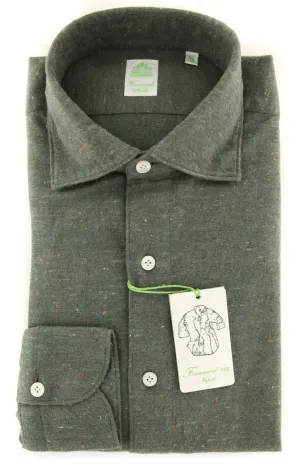 Finamore Napoli Dark Green Shirt - Extra Slim