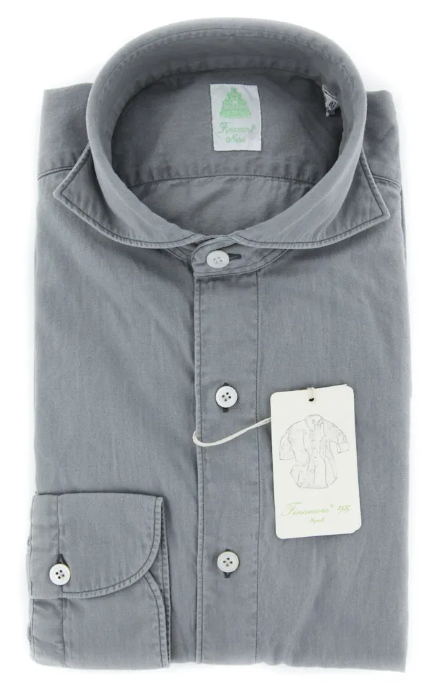 Finamore Napoli Light Gray Shirt - Extra Slim