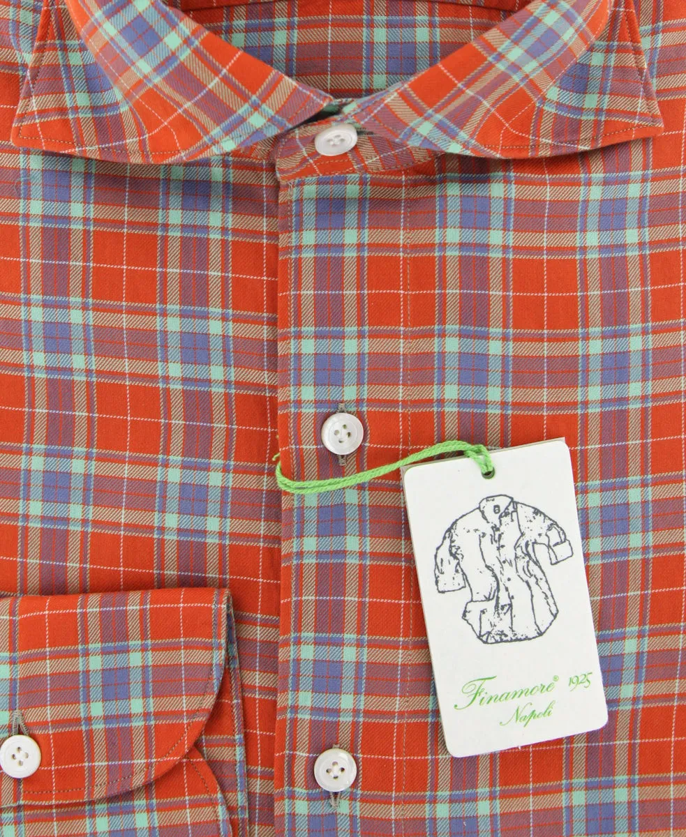 Finamore Napoli Orange Shirt - Extra Slim