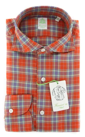 Finamore Napoli Orange Shirt - Extra Slim