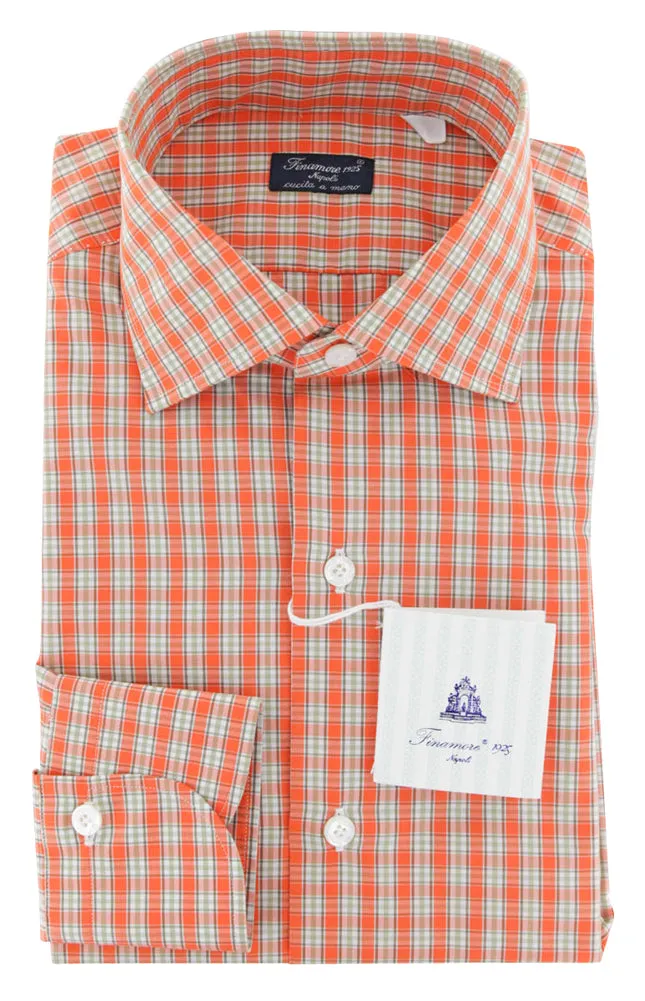 Finamore Napoli Orange Shirt - Slim