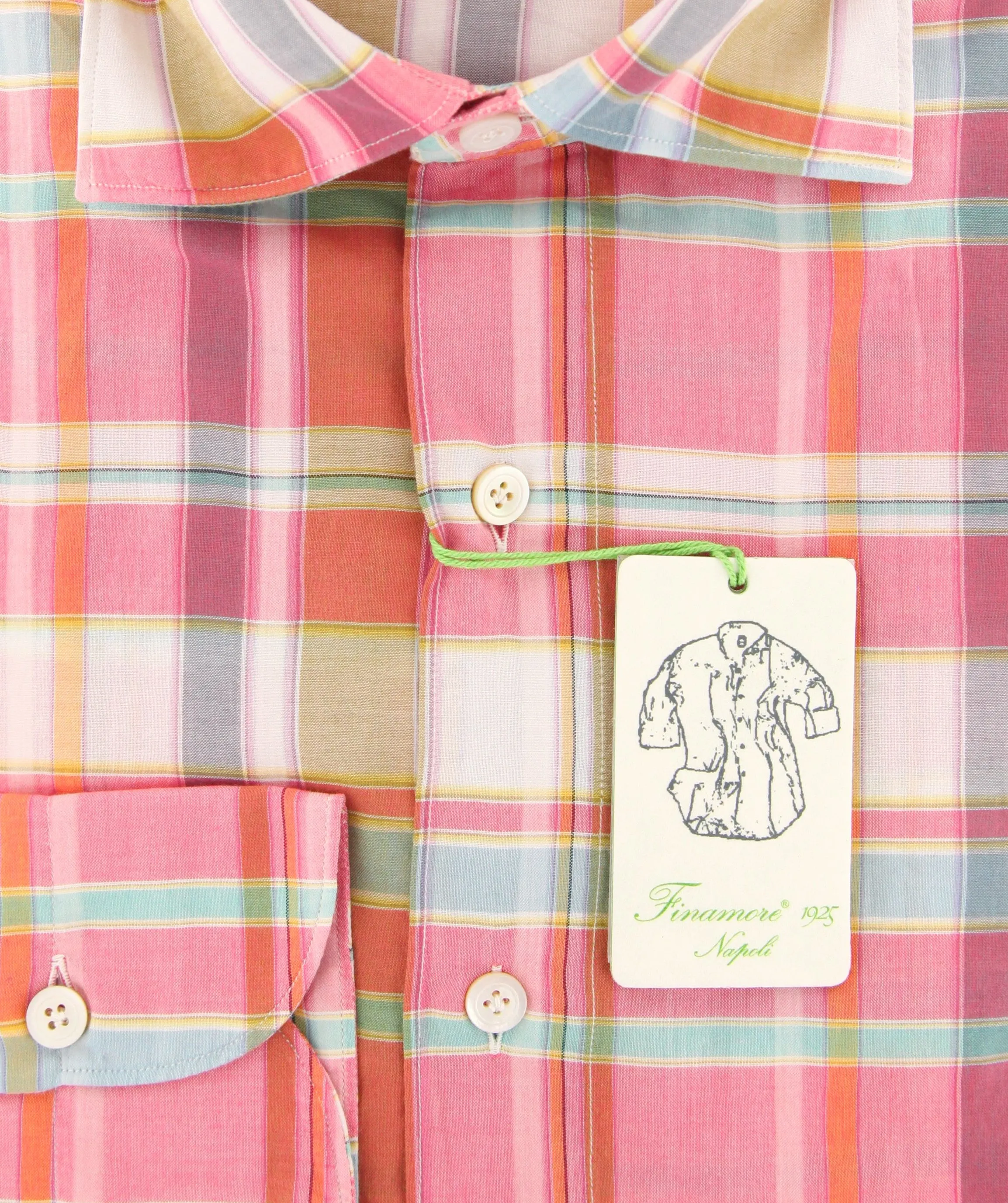 Finamore Napoli Pink Shirt - Extra Slim