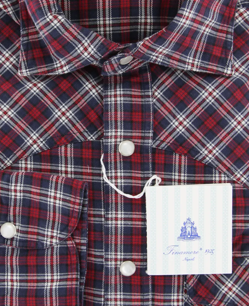 Finamore Napoli Red Shirt - Slim