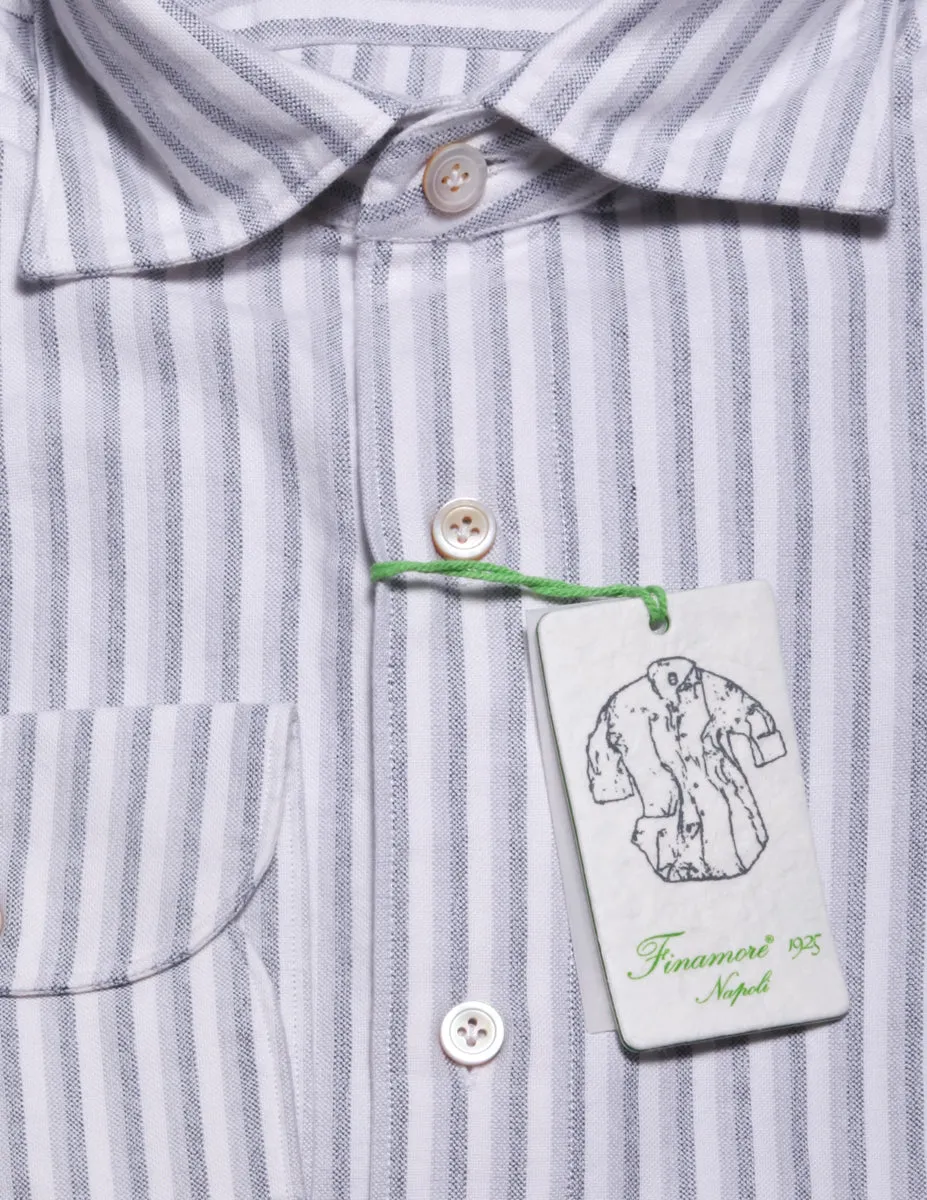 Finamore Napoli White Shirt - Extra Slim