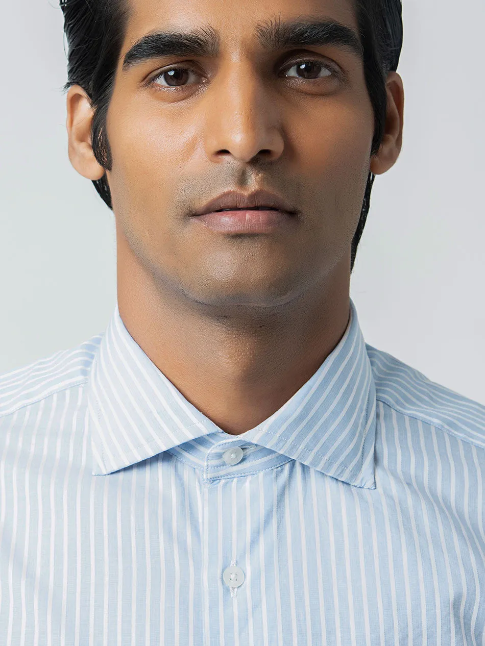 FINE 70s BLUE BOLD STRIPE SHIRT