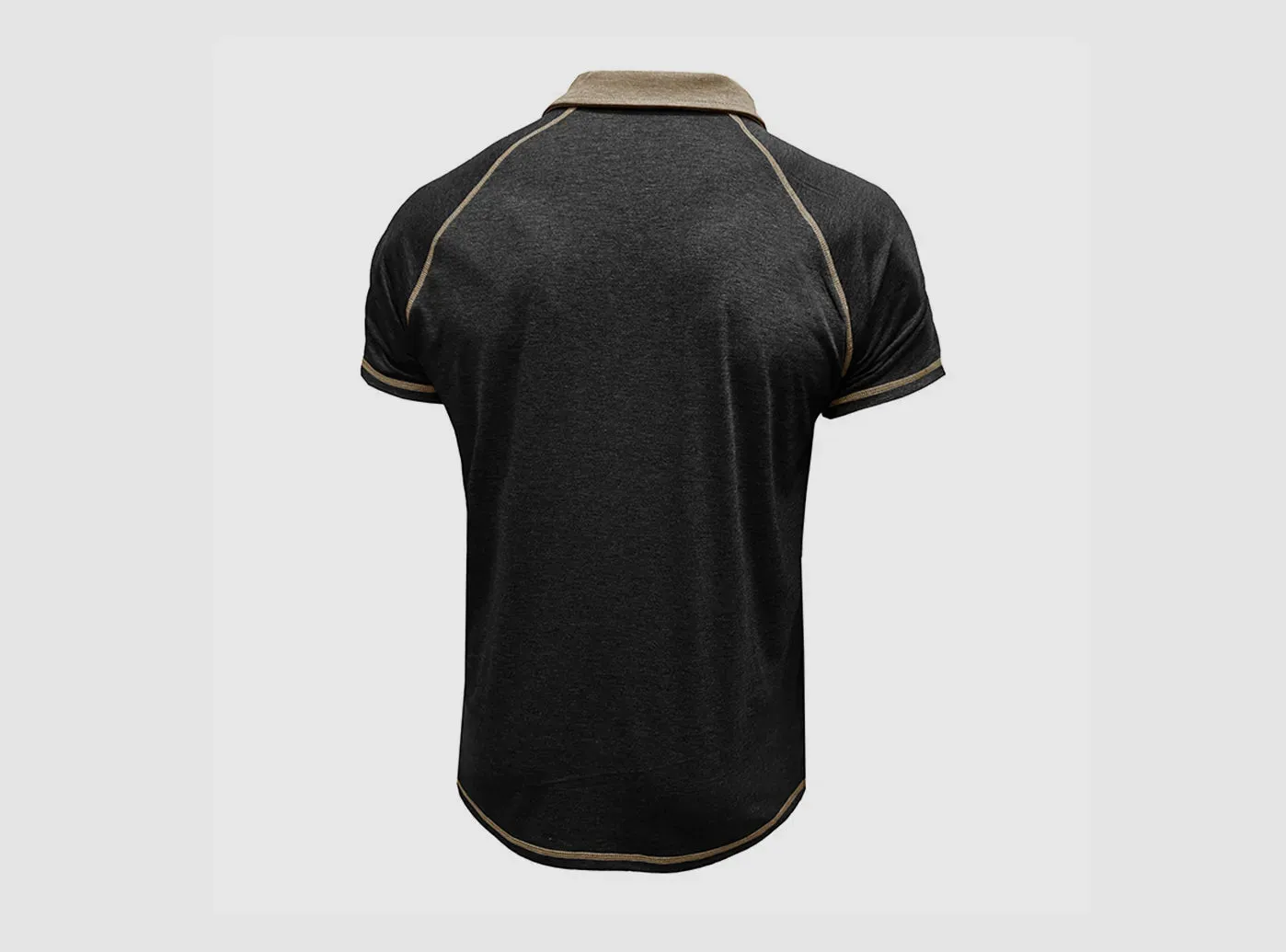 FitVille Men's Vintage Style Henley Polo