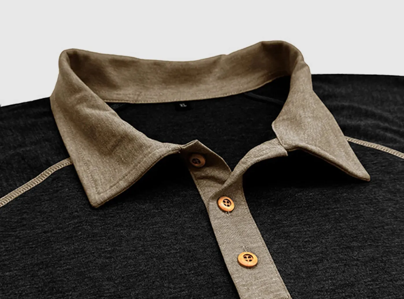 FitVille Men's Vintage Style Henley Polo
