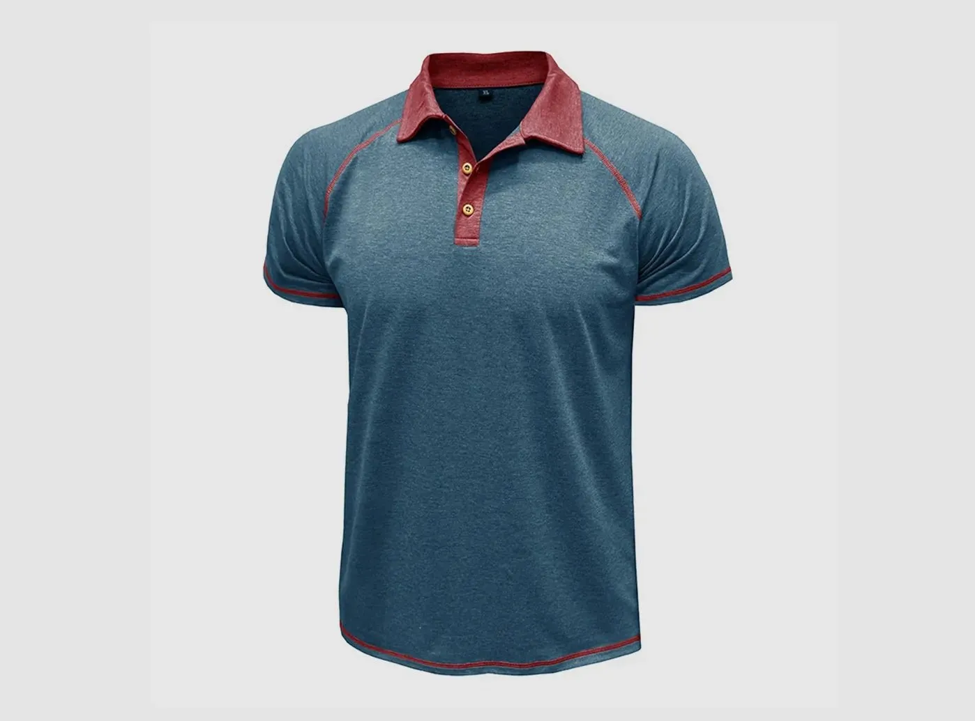 FitVille Men's Vintage Style Henley Polo