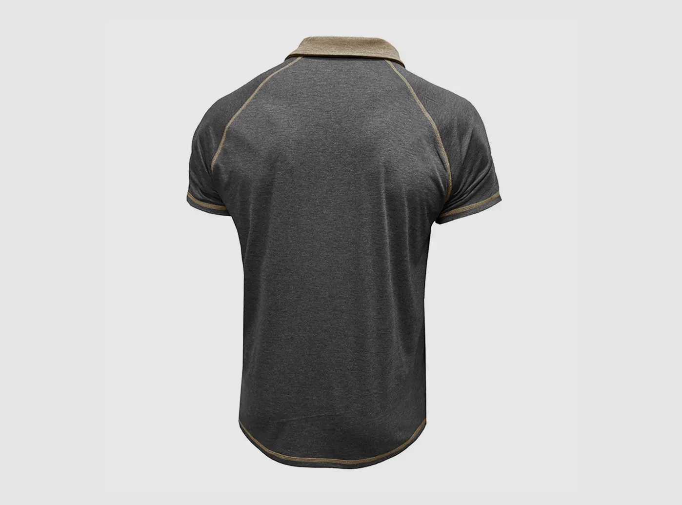 FitVille Men's Vintage Style Henley Polo