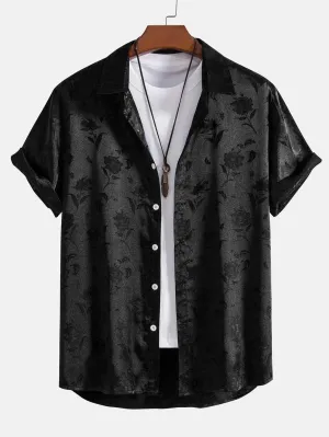 Floral Print Casual Button-Up Shirt for Men – Jason