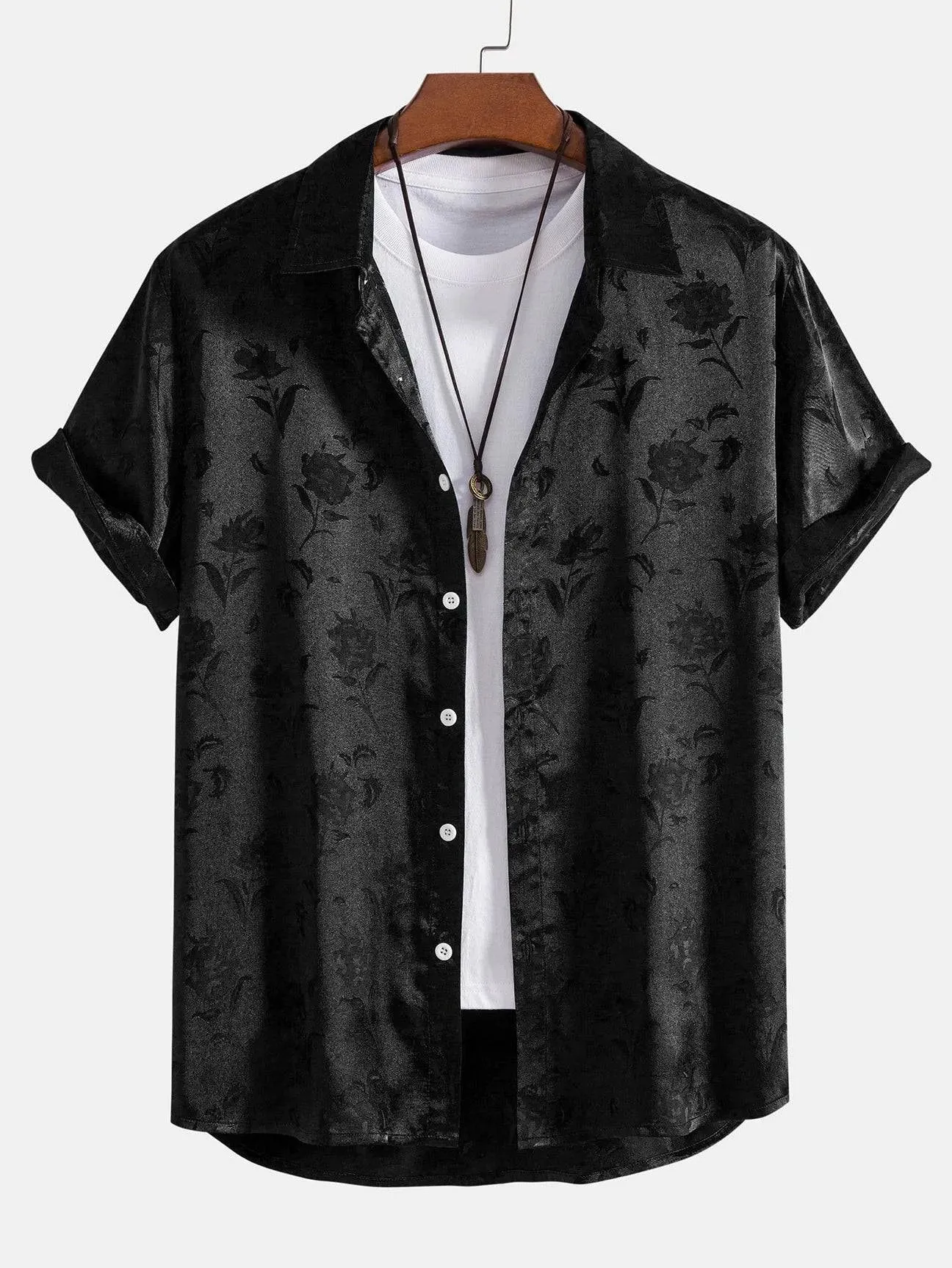 Floral Print Casual Button-Up Shirt for Men – Jason