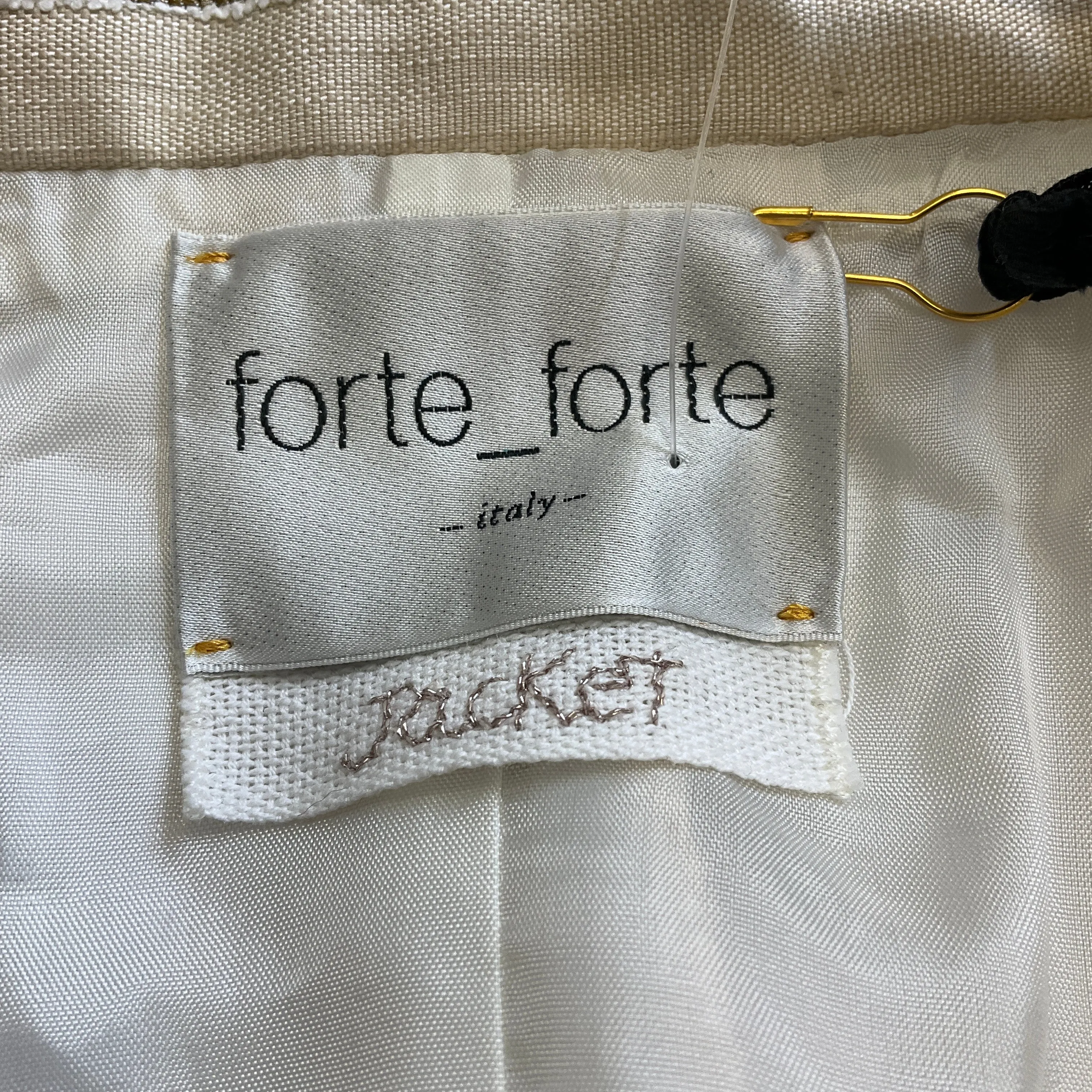 forte_forte Gold Metallic 2023 Striped Lurex Vest
