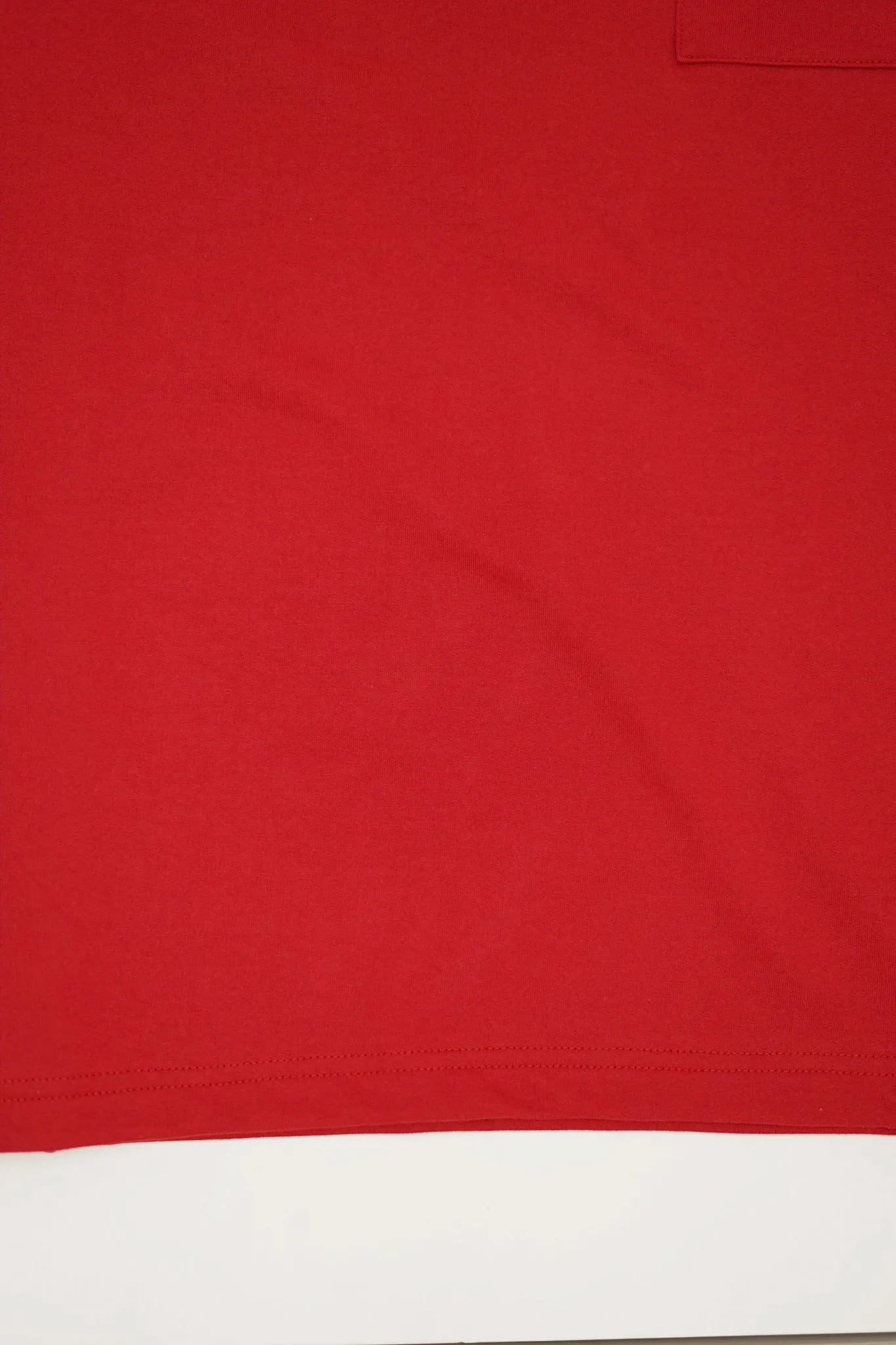 FRENCH TERRY FADED RED POCKET OVERSIZED TEE