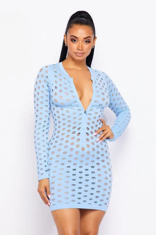 Gia mesh dress (sky blue)