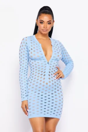Gia mesh dress (sky blue)