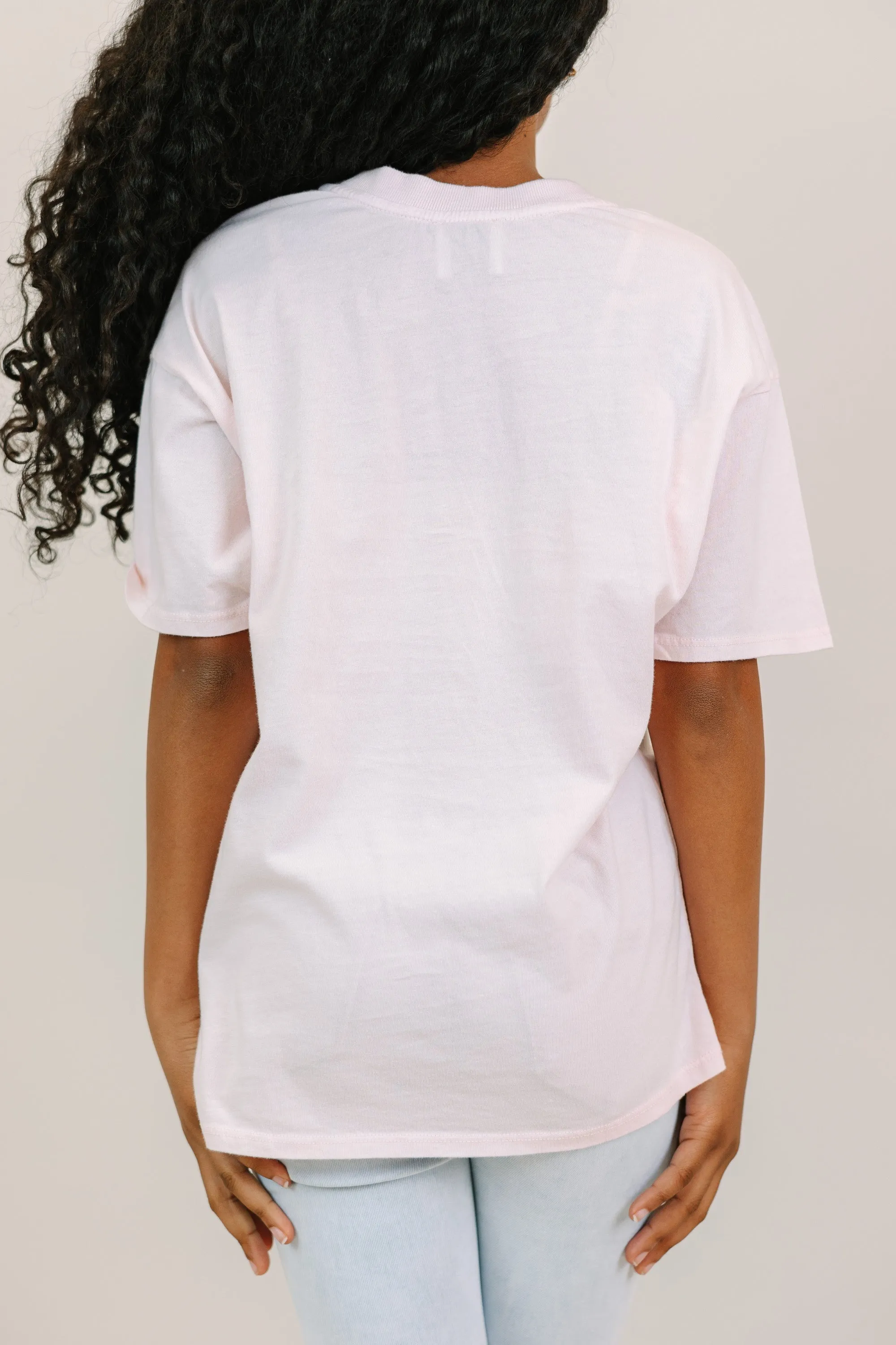 Girls: Blush Pink Oversized Tee