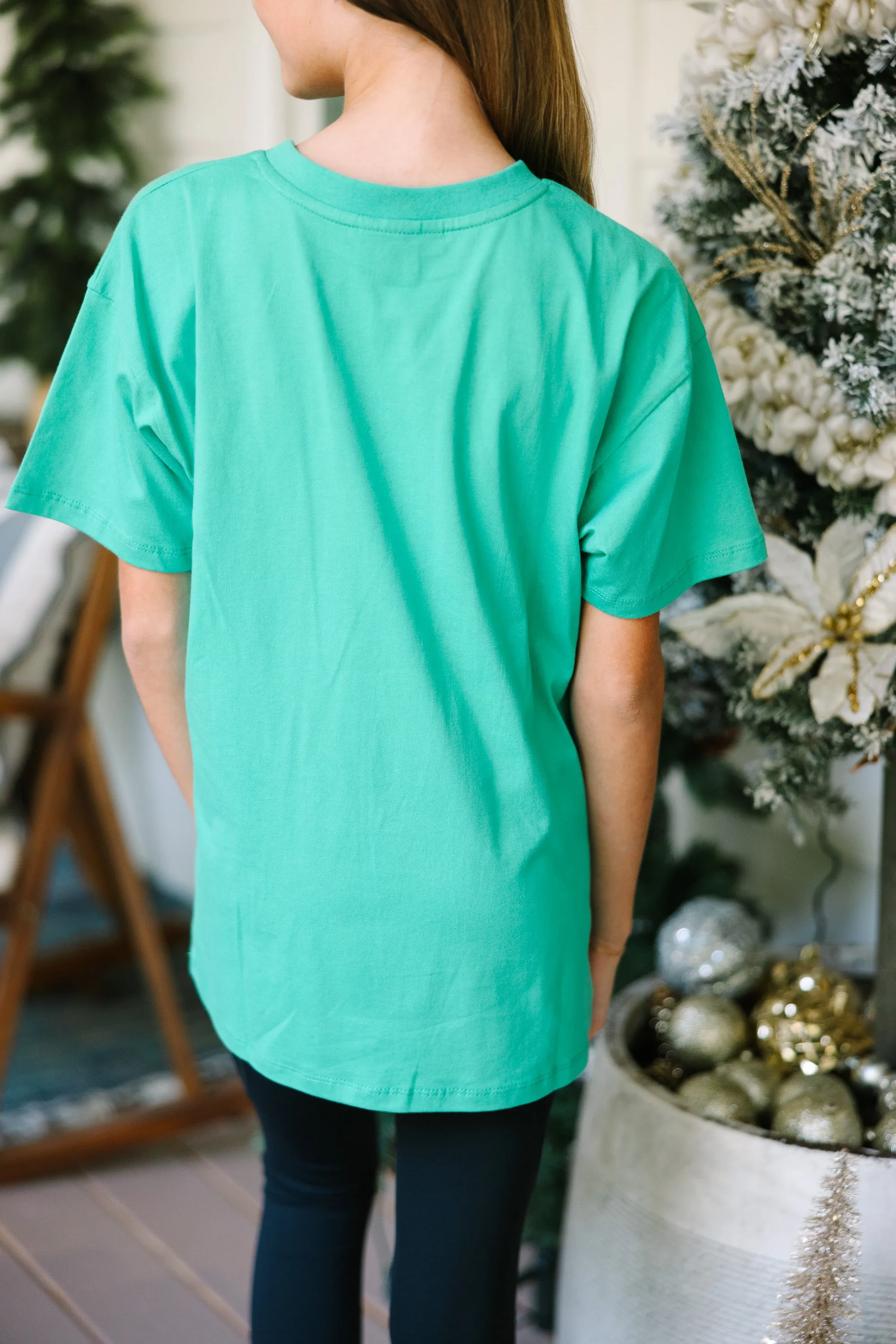 Girls: Green Oversized Tee