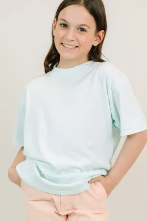 Girls: Light Blue Oversized Tee