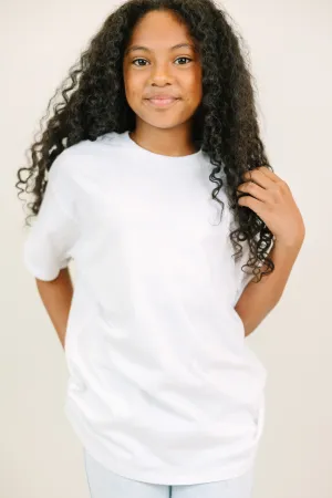 Girls: White Oversized Tee