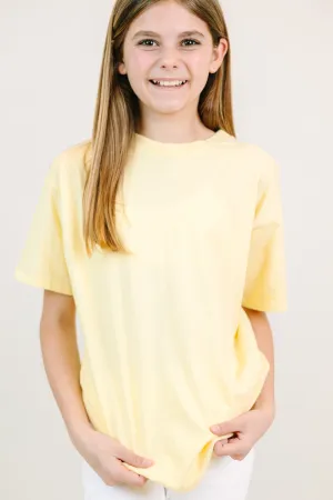 Girls: Yellow Oversized Tee