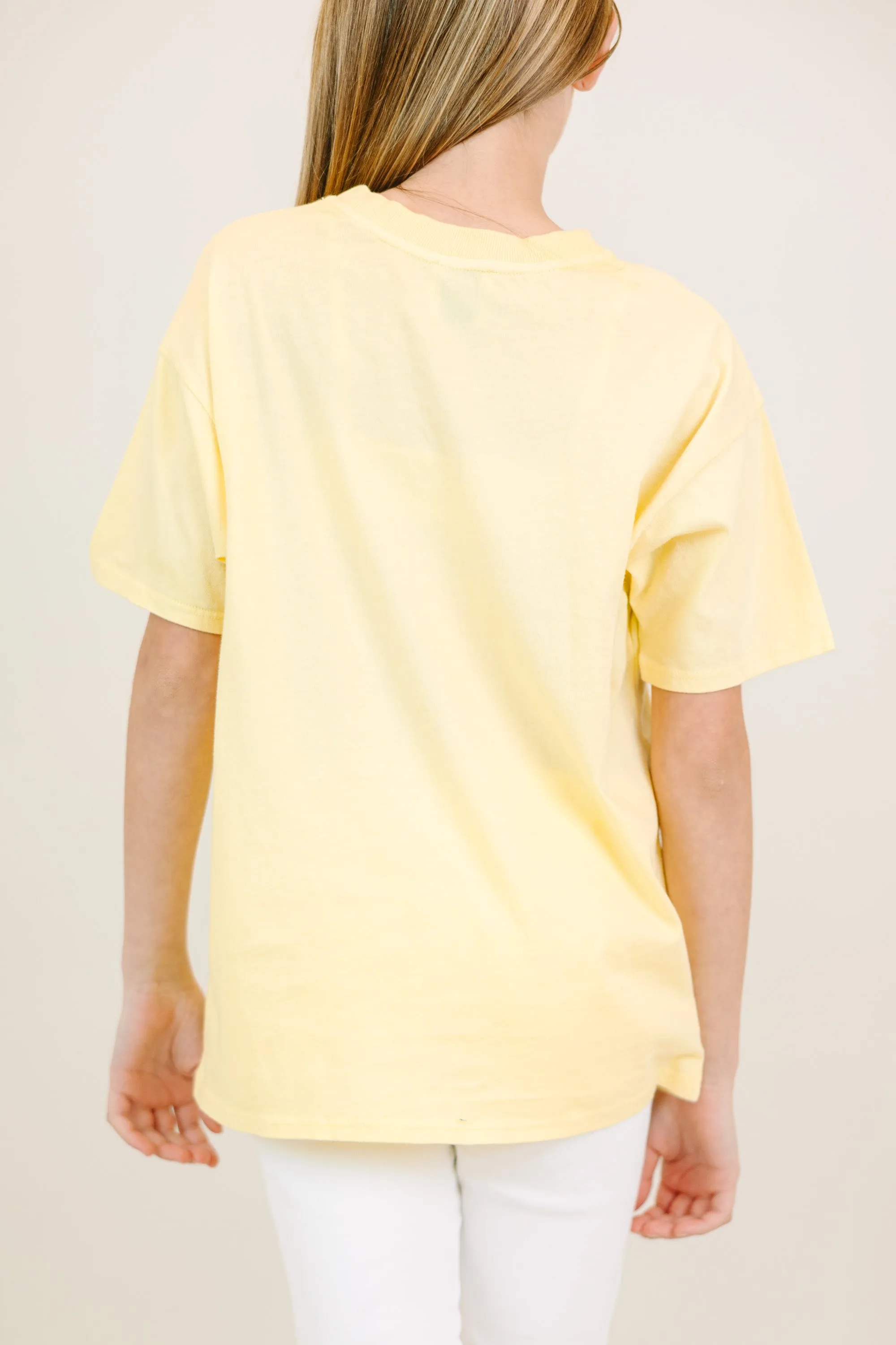 Girls: Yellow Oversized Tee