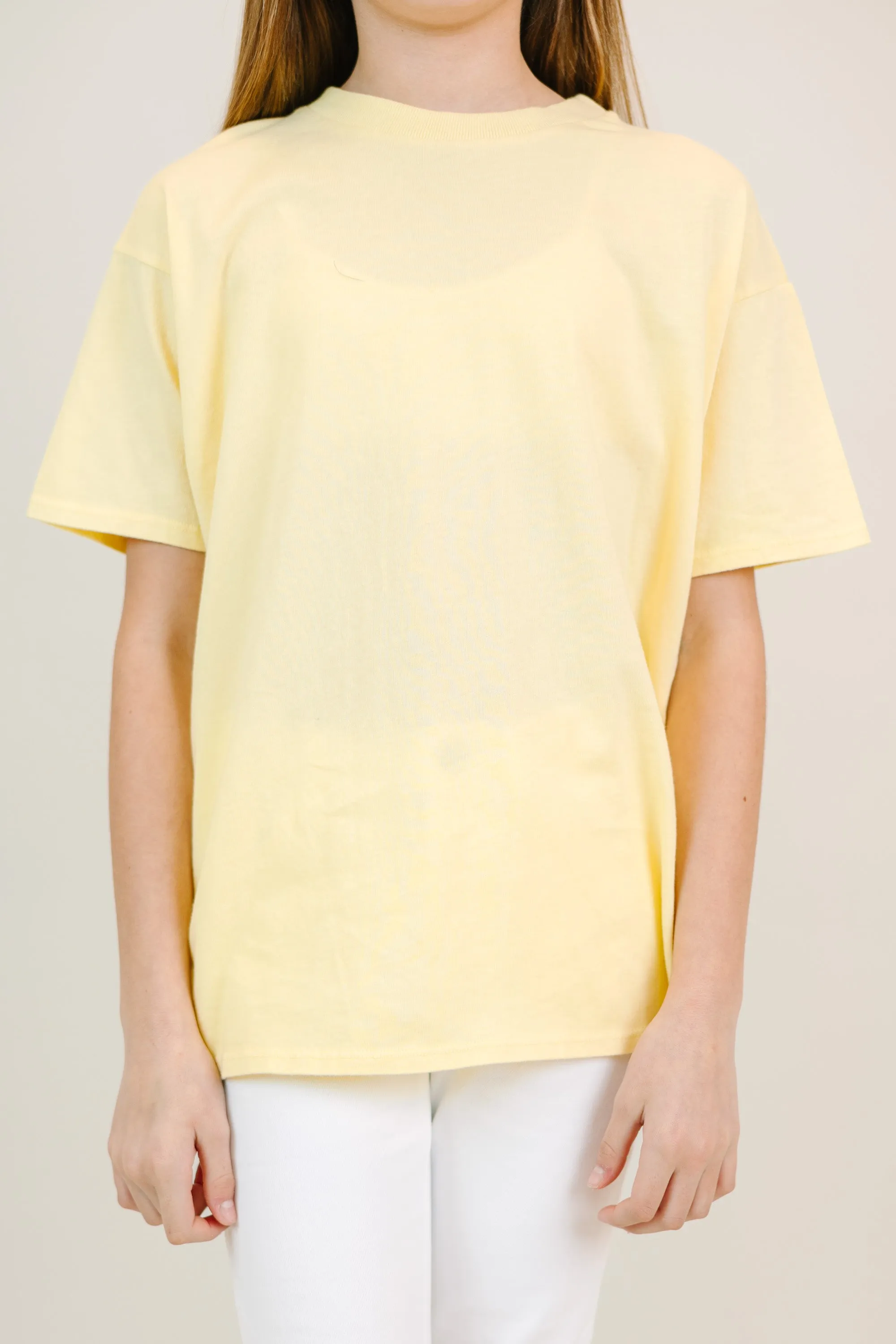 Girls: Yellow Oversized Tee