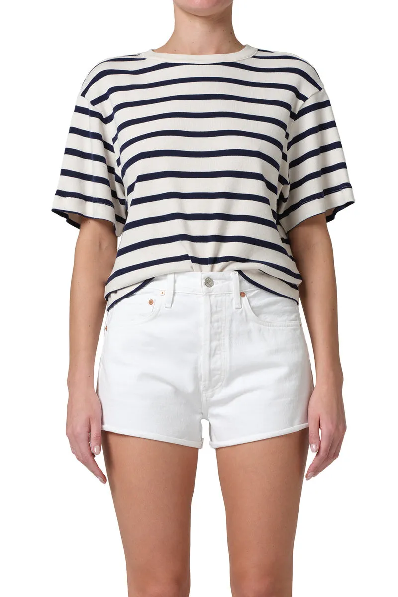 Goldie Tee in Azure Stripe