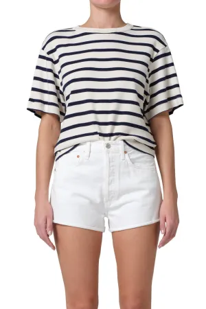Goldie Tee in Azure Stripe