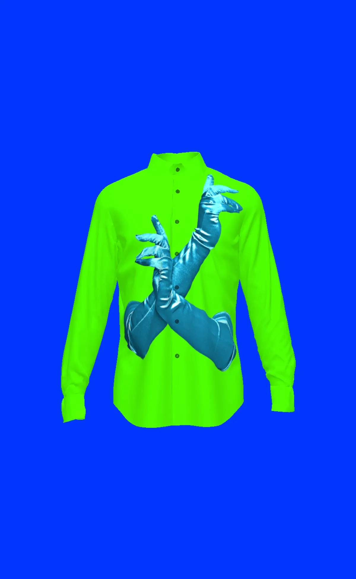 Green Gloved One Stretch Silk Button-Up