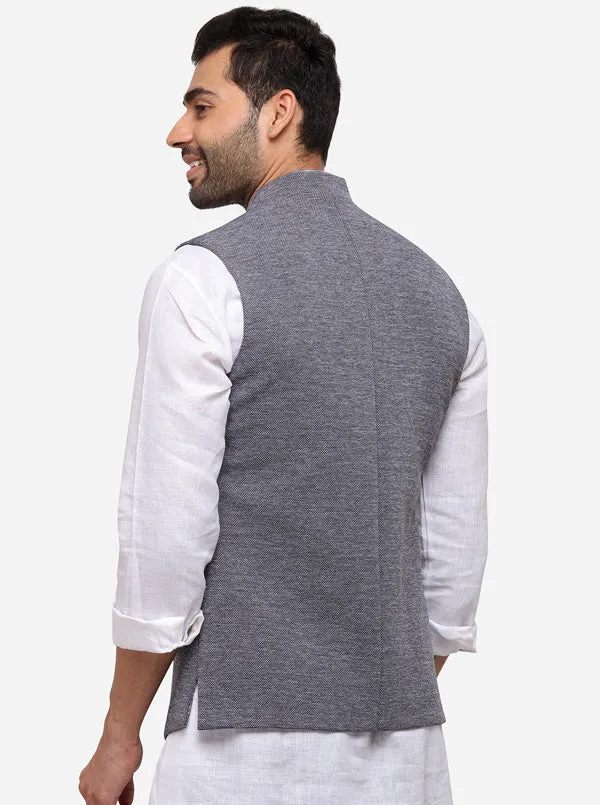 Grey Bandhgala Jacket | Greenfibre