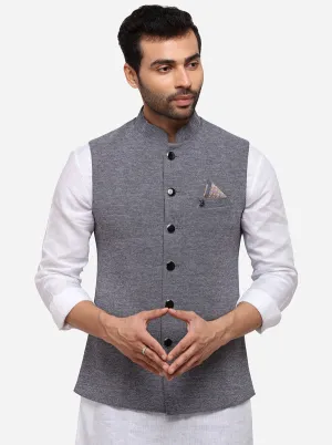 Grey Bandhgala Jacket | Greenfibre