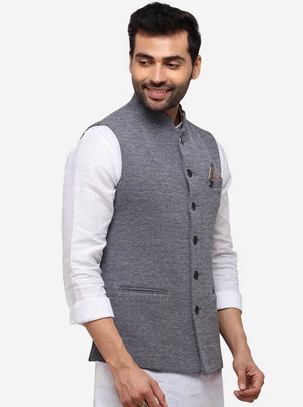 Grey Bandhgala Jacket | Greenfibre