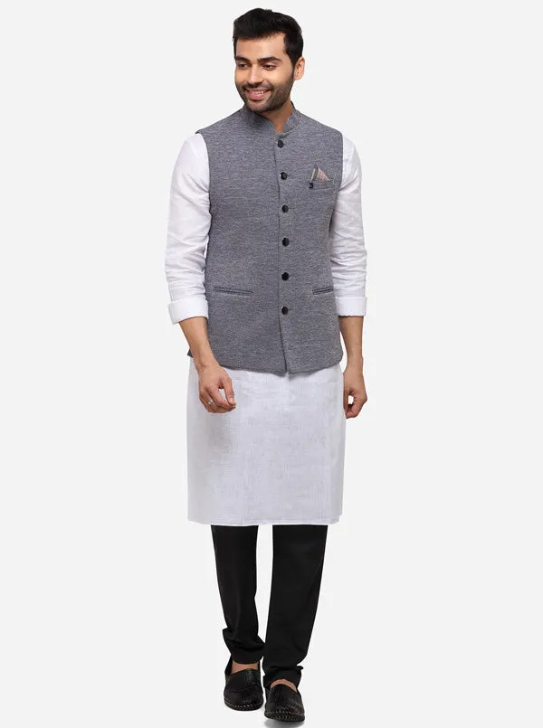 Grey Bandhgala Jacket | Greenfibre