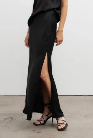 Hana Silk Satin Long Skirt