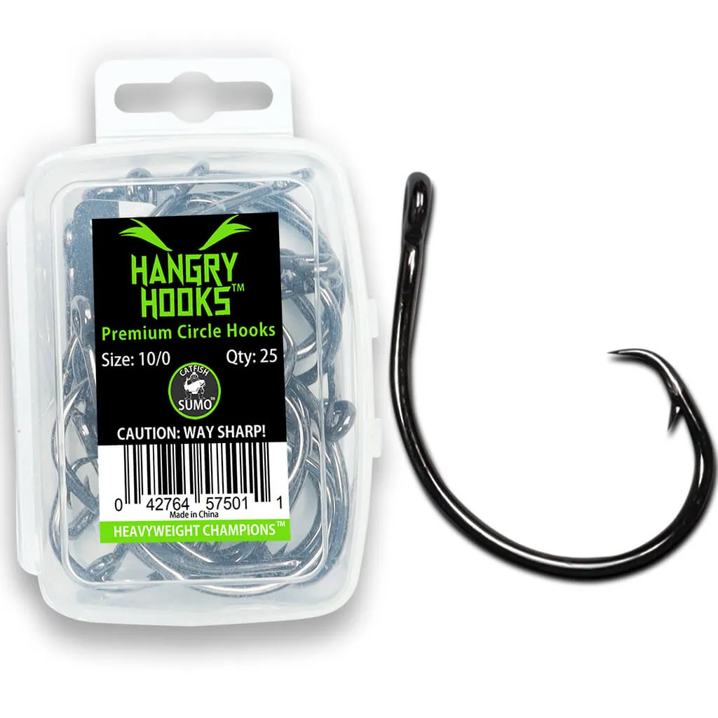 Hangry Hooks™, Premium Circle Hooks for Trophy Catfish