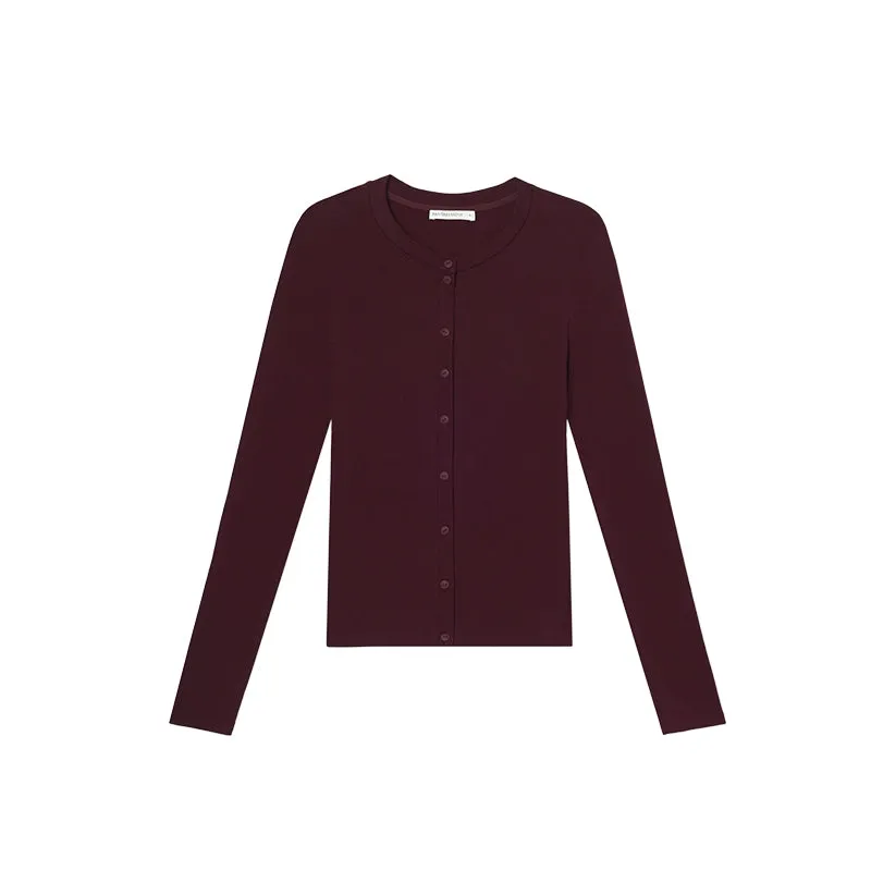 Henley Neck Cardigan
