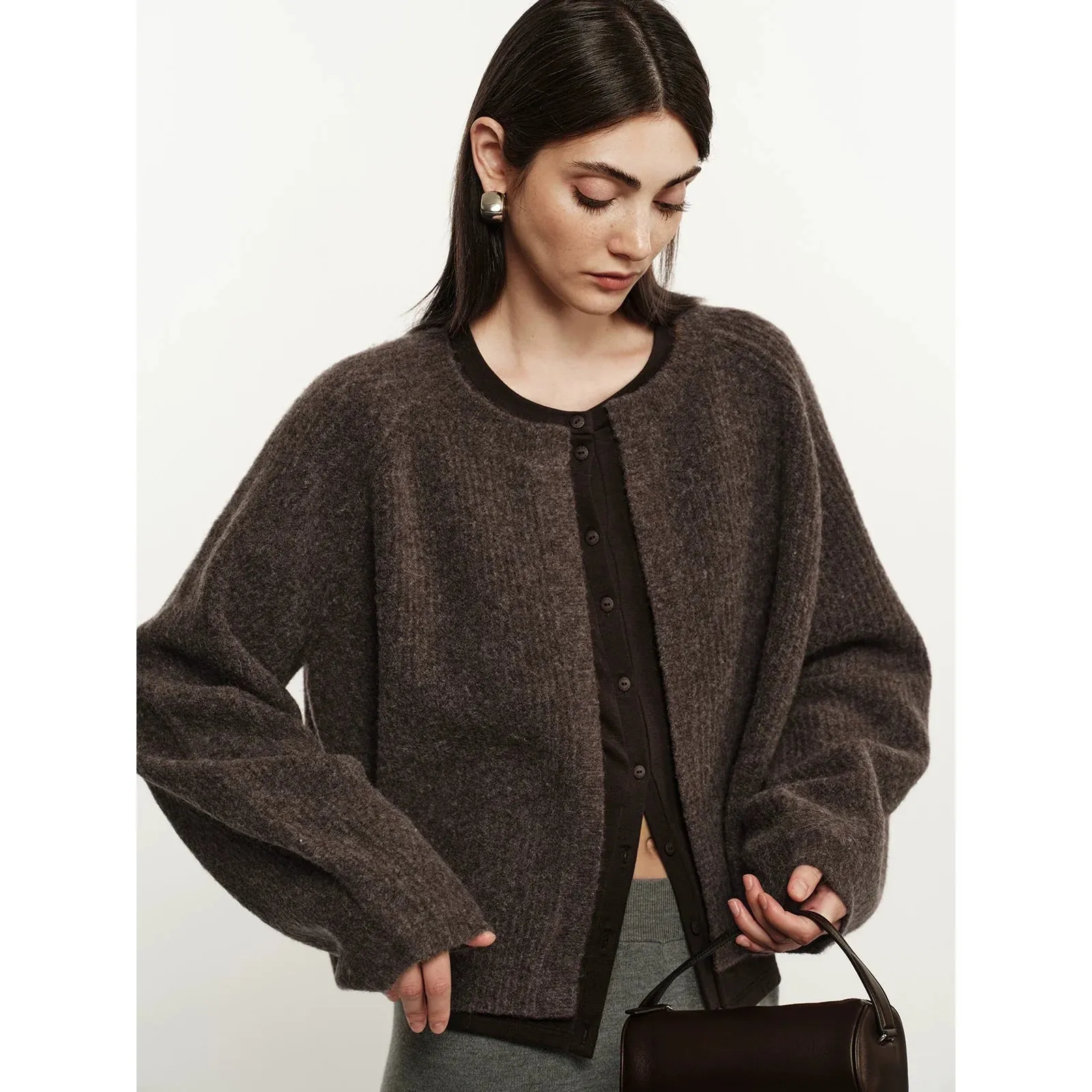 Henley Neck Cardigan