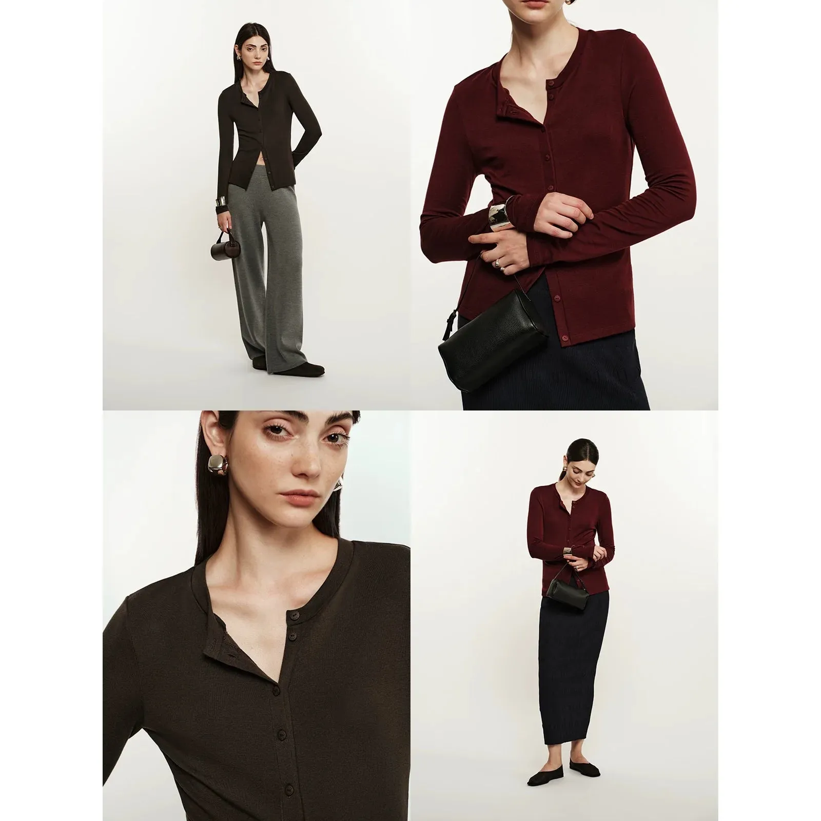 Henley Neck Cardigan