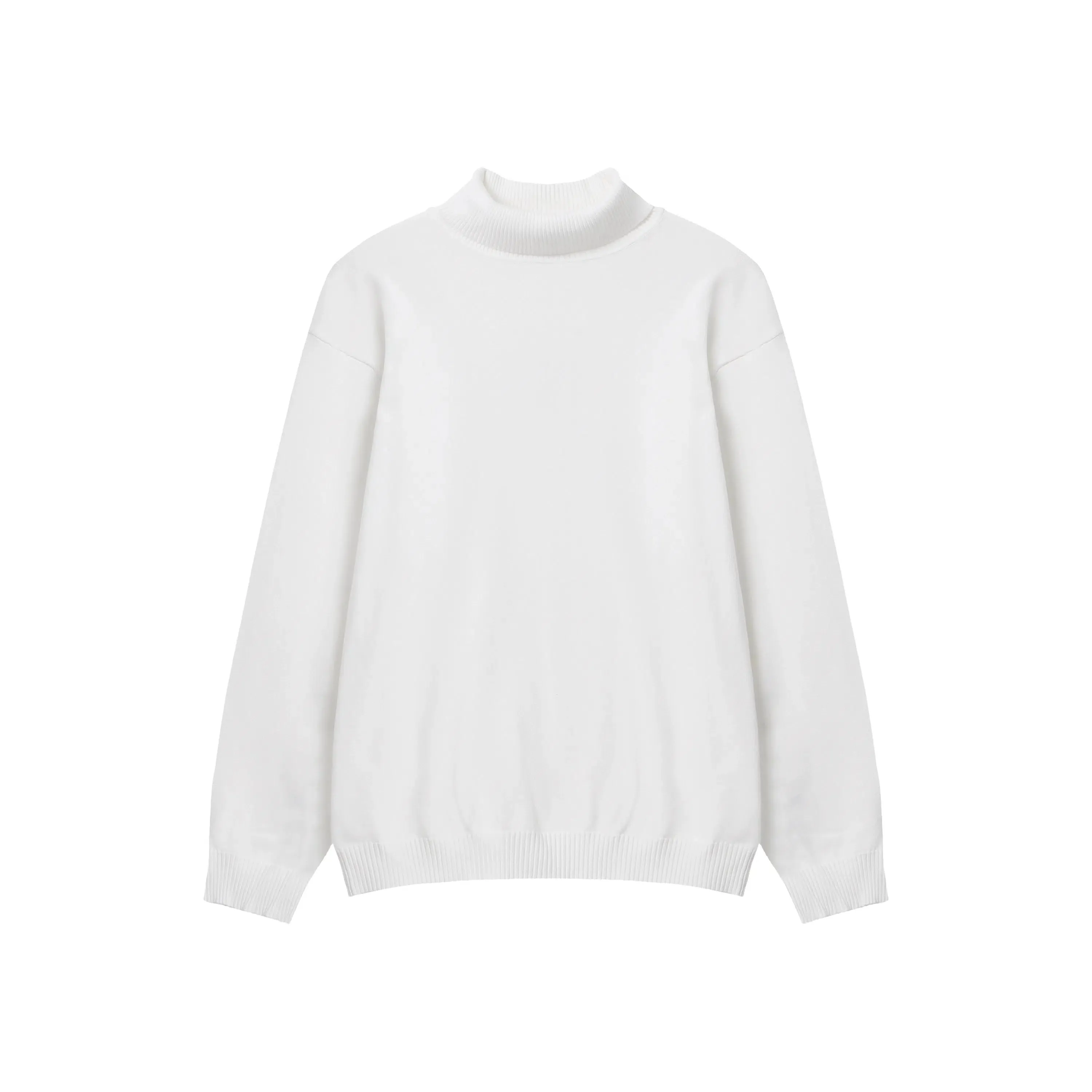 High Collar Knit Pullover Sweater