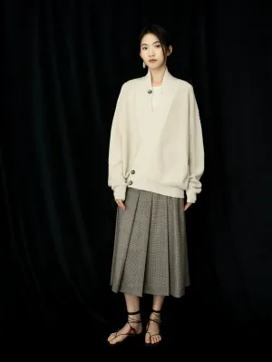 High-Waist Pleated Skirt