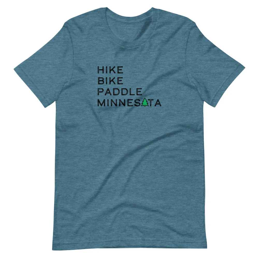 Hike Bike Paddle MN Tee - Black