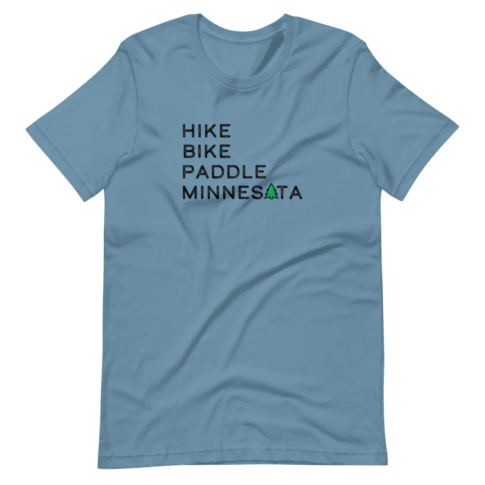 Hike Bike Paddle MN Tee - Black