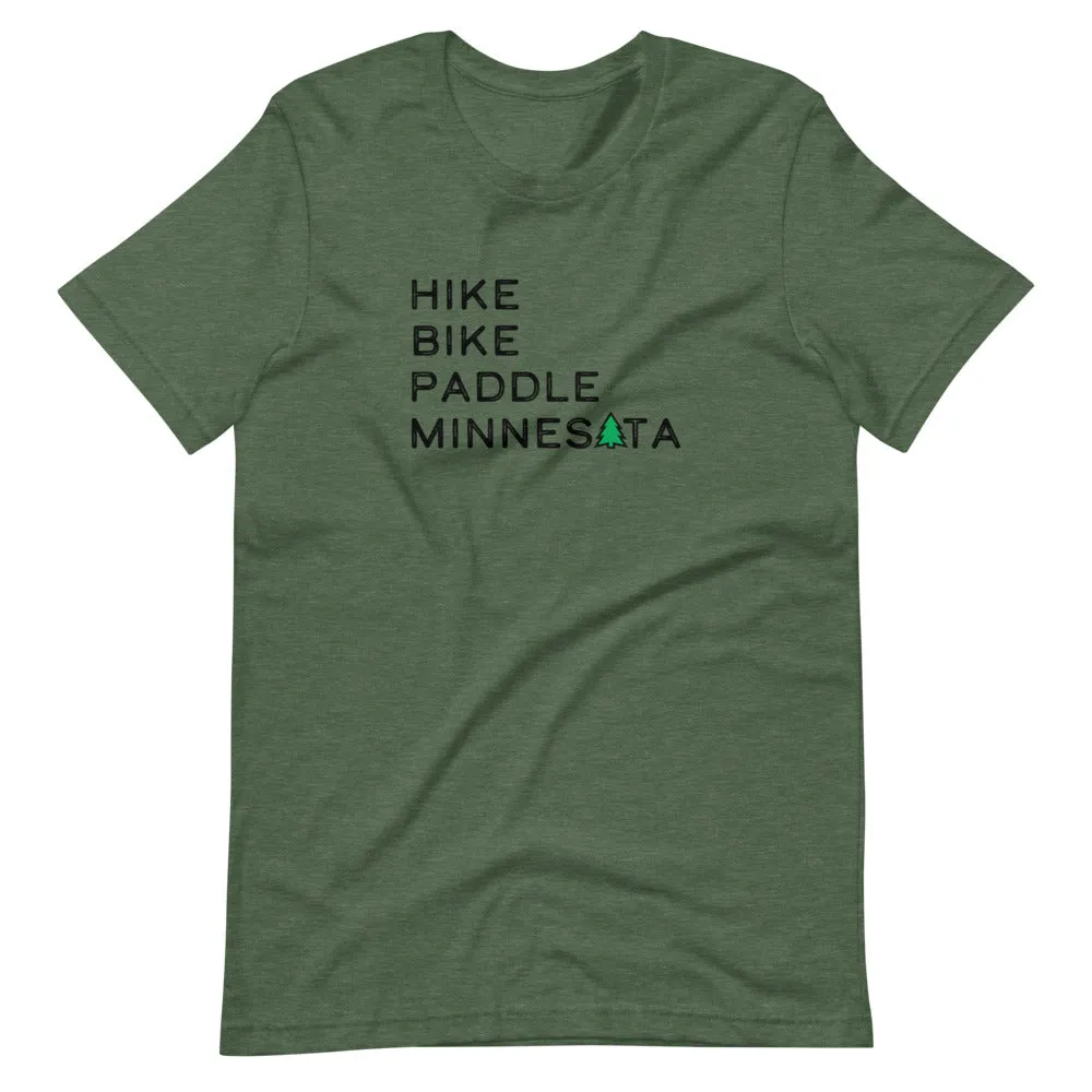 Hike Bike Paddle MN Tee - Black