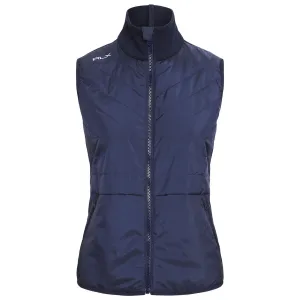 Hybrid Mockneck Zip Vest Refined Navy