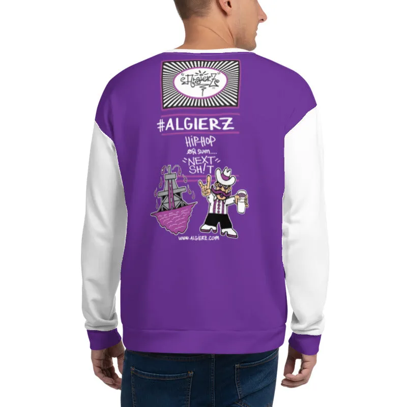 I love That Texas Tea, Longsleeve Raglan, Purple with White REMIX